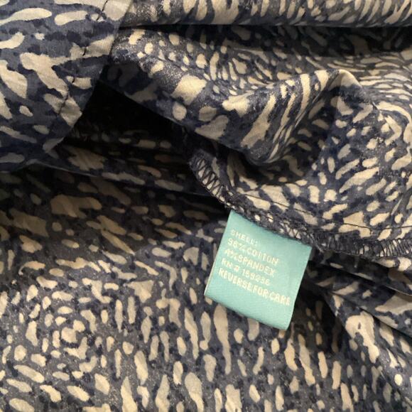 J. McLaughlin Arissa Shirt dress collared Cap Sleeve Popover blue Beatriz Spot L - Picture 5 of 8